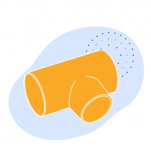 Тройник медный для высокотемпературной пайки 22 мм М2р ГОСТ 32590-2013