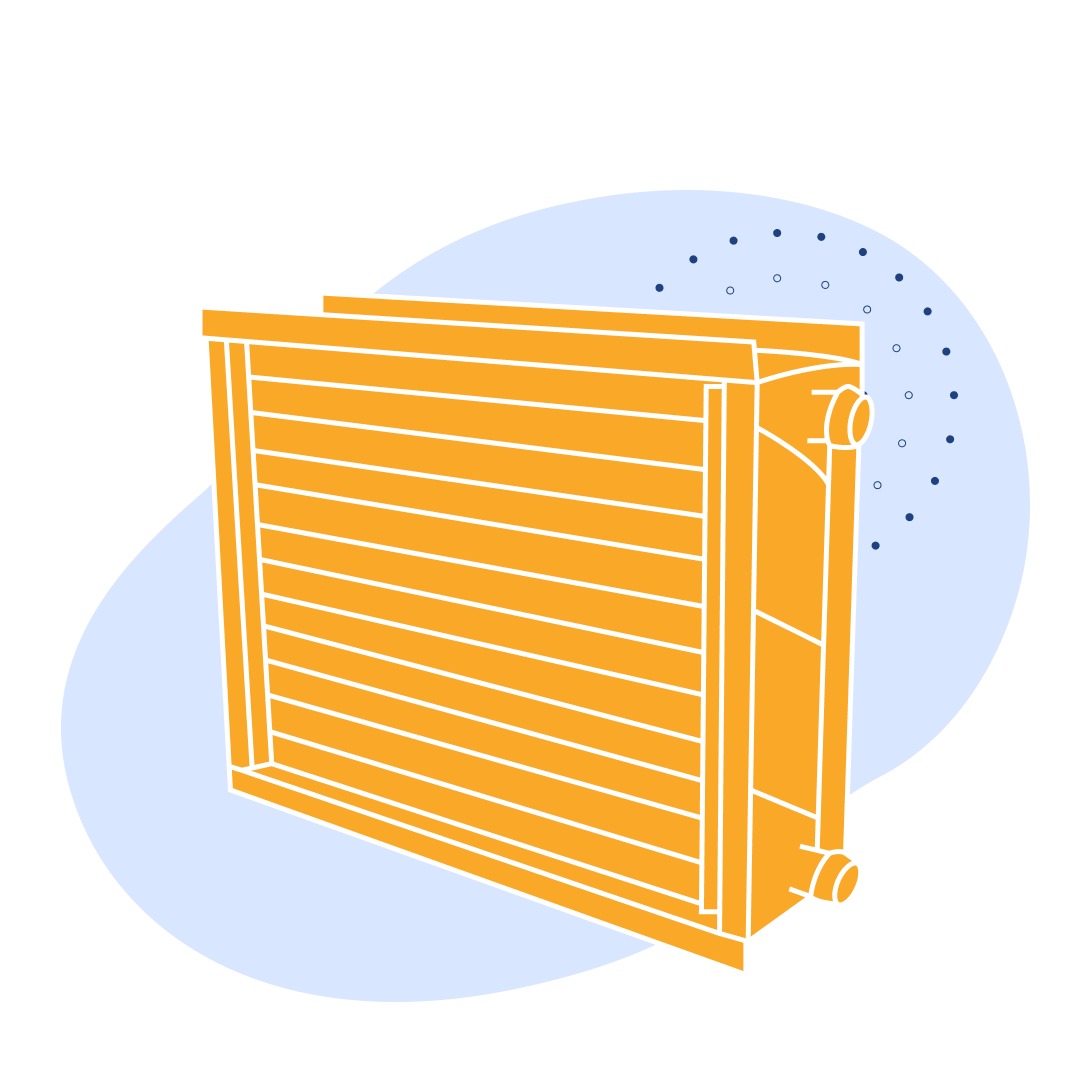 Калорифер паровой 73.6 кВт±8% 31500 м3/ч 16.34 м2±1.5%